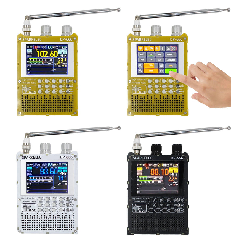 TEF6686 Full Band DP666 Shortwave Radio ESP32 FM/LW/MW/SW High Sensitivity Radio with 2.8 inch IPS Touch Screen