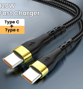 PD120W Type-C to Type-C Cable Fast Charging Data Transmission Copper Core Line 1M/1.5M/2M Long for iPhone 15 15 Plus for Huawei Pura 70 Ultra for Xiaomi Civi 4 Pro for Samsung Galaxy S24