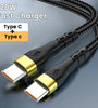 PD120W Type-C to Type-C Cable Fast Charging Data Transmission Copper Core Line 1M/1.5M/2M Long for iPhone 15 15 Plus for Huawei Pura 70 Ultra for Xiaomi Civi 4 Pro for Samsung Galaxy S24