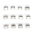 60pcs 12 Types Mini USB Socket Set Stainless Steel Port High Durability Easy to Store and Carry Industrial Control Components