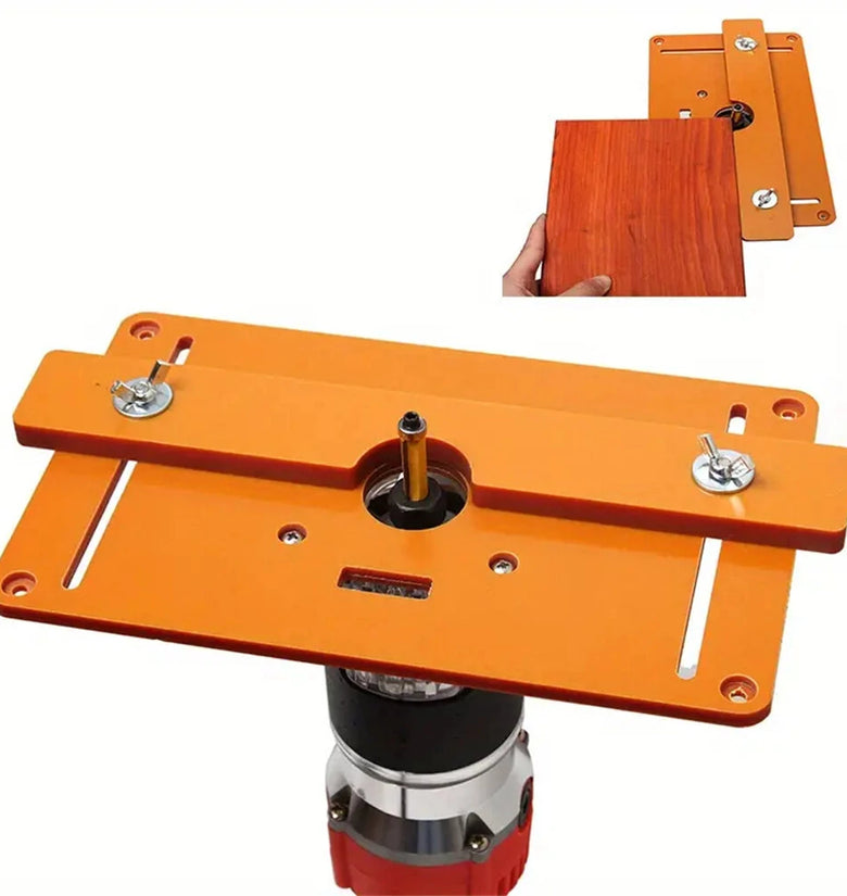 Wood Milling Chamfering Trimming Machine Balance Board Router Table Insert Plate High Accuracy Router Slotting Positioning Bracket Plate for Woodworking