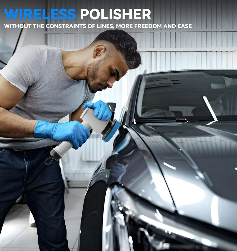 Wireless Portable Electric Car Polisher 3 Speed Adjustable IPX8 Waterproof Rechargeable Multi-Functional Scratch Remover