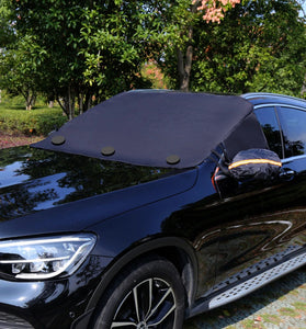 600D Oxford Cloth Car Windshield Sunshade Snow Cover with Rearview Mirrors Covers Waterproof Sun Blocking Snowproof