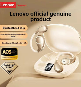 LENOVO TA320 TWS Earbuds Wireless bluetooth 5.4 Earphone 14.2mm Large Moving Coil 360 Panoramic Sound Low Delay Digital Power Display Earhooks Sports Headphones