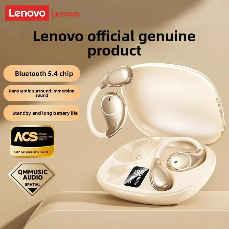 LENOVO TA320 TWS Earbuds Wireless bluetooth 5.4 Earphone 14.2mm Large Moving Coil 360 Panoramic Sound Low Delay Digital Power Display Earhooks Sports Headphones