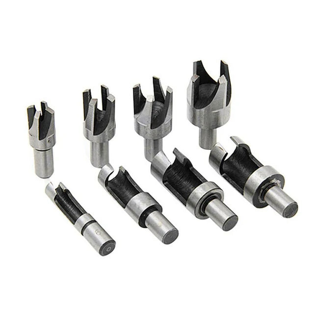 8PCS HSS Cork Drill Bit Set Wood Plug Cutter Drill Cutting Tool Drill Bit Set Bored Hole Tenon Drills