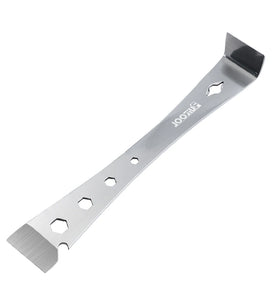 Stainless Steel Prybar Scraper Ultra Sharp Scraper Removes Residue From Steel Aluminum with Wrench Function and Metric Scale Built-In Nail Puller