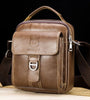 BULLCAPTAIN Genuine Leather Men's Messenger Bag Casual Crossbody Handbag Gift for Man Business Shoulder Bag