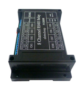with TVS protected DC 12V 8Ch RS485 Relay Module Modbus RTU 03 06 16 Function Code DIN Shell Switch Board