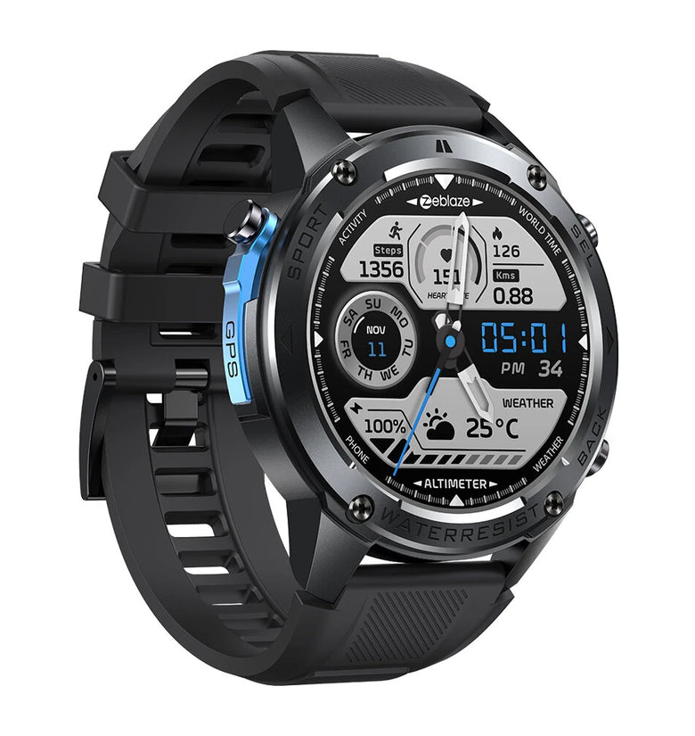 [World Premiere]Zeblaze Stratos 2 Ultra 1.43 HD AMOLED GPS 10 ATM Waterproof Barometric Altimeter Compass 60 days Battery Life GPS Dual-band GNSS 6 Satellite Positioning System Health Management Ultimate Outdoor Smart Watch