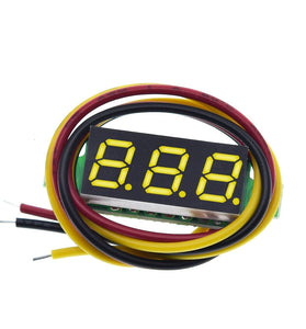 0.28 inch 3-wire Digital DC Voltmeter Head Digital Display Adjustable Three-wire DC0-100V Battery Voltmeter
