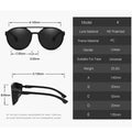 Men's Polarized Sunglasses Fashion Round Driving Sun Glasses for Unisex Classic Male Eyewear Travel Hiking Fishing Sunglasses