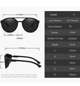 Men's Polarized Sunglasses Fashion Round Driving Sun Glasses for Unisex Classic Male Eyewear Travel Hiking Fishing Sunglasses