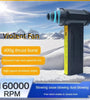 Turbo Fan X6 160,000 RPM Brushless Motor 10,000mAh Peak Battery 200W High-Speed Blower 4-Speed Settings Type-C Charging Industrial Dust Removal