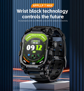 LOKMAT APPLLP 7 MAX 5G Android Smart Watch 2.06 Inch AMOLED Display GPS WiFi Heart Rate Blood Oxygen Monitor Sleep Monitoring Multi-sport Modes Music Playback NFC Function Flashlight 2MP Pull-out Camera