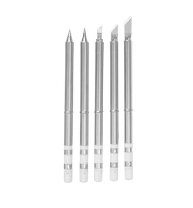 T65 Soldering Iron Tip Set 5 PCS Lead-Free Metal High Longevity Anti-Blackening Coating Efficient Soldering Performance Superior Thermal Conductivity