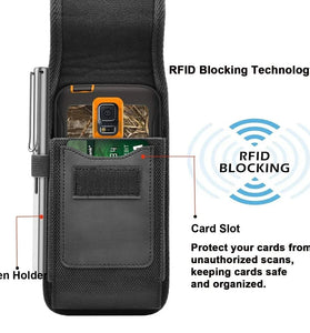 Vertical 5-7.5 inch Phone Holster Case Waist Bag with Belt Clip Portable Nylon Pouch Cover L-XXXL