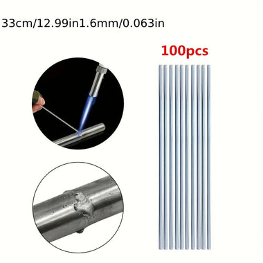Boxed 100pcs Low Temperature Aluminum Welding Wire  1.6mm Diameter  33cm Length