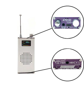 Portable ATS100 SI4732 150K-108MHz LCD Radio Receiver FM AM LW MW SW SSB Whip Antenna