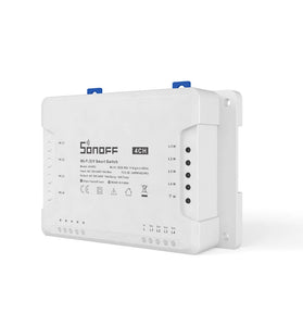 SONOFF 4CH R3 AC100-240V 50/60Hz 10A 2200W 4 Gang WiFi DIY Smart Switch Inching Self-Locking Interlock 3 Working Mode APP Remote Control Switch Works with Alexa and Google Home