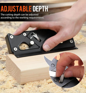 Chamfer Plane Woodworking Corner Edge Flattening Tool Adjustable Depth High Carbon Steel Blades Lightweight Design Portable Hand Planer for Quick Edge Trimming