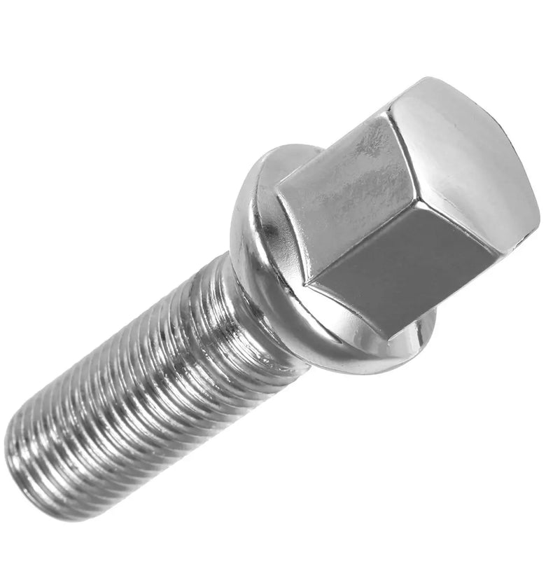 35mm Thread Silver Car Tire Screw Radius Wheel Lug Nut Bolts For Audi