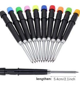 Woodworking Deep Hole Marking Pen 2.8mm Tip ABS Shell Ergonomic Design Color Options