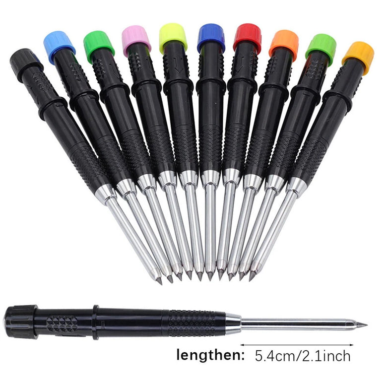 Woodworking Deep Hole Marking Pen 2.8mm Tip ABS Shell Ergonomic Design Color Options