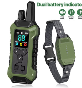 PC30 Electric Dog Training Collar Remote Control Pet Anti Bark IP67 Waterproof Rechargeable Beep Shock Vibration Mode 3140000ft Range Type-C Charging Remote Pet Controller