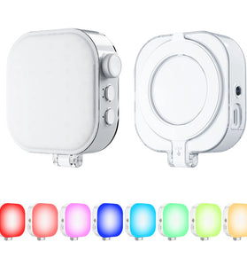 TELESIN Magnetic Fill Light RGB Full Color 2500K-9000K Portable LED Fill Light 2000mAh Rechargeable Battery for Photography Live Streaming Camera