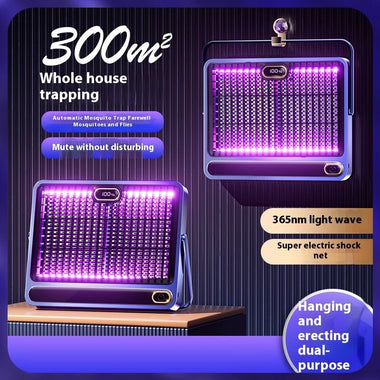 Elfeland Electric Mosquito Repellent Lamp Rechargeable Mosquito Zapper Lamp Bug Killer Fly Trap with UV Light Quiet Operation Safety Mesh Type-C Charging