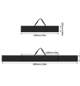 Premium Protective Track Saw Guide Rail Bag Oxford Cloth 300cm 150cm Black Heavy Duty Wear Resistant Protective Carrying Case for Tracks and Tools for Makita Festool Rail