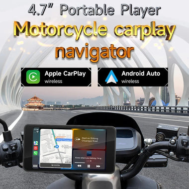 4.7" Portable Player Motorcycle MP5 Life waterproof BT HD Retina Display CarPlay Android Auto Motorcycle Carplay