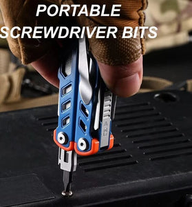 XGear Model-X Multi-Tool 14-in-1 Foldable Stainless Steel Compact Portable Outdoor Survival Tool Lightweight for Camping and DIY