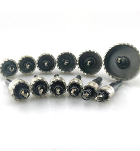 12PCS High-Speed Steel Hole Saw Set 15-50mm HSS4241 Drill Bit Alloy Metal Cutting Tool for 2mm Thick Sheets