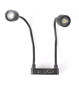 Dual Head LED Microscope Lamp Adjustable Brightness High Luminosity 60000LM for Soldering Industrial Microscopy Camera Lighting Energy Efficient Non-Flickering Light