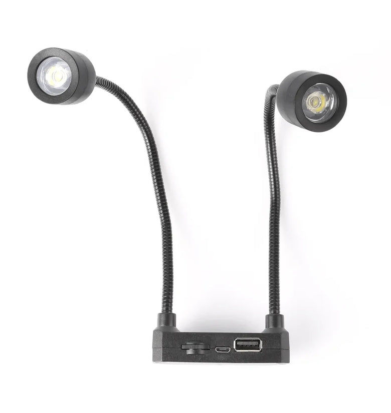 Dual Head LED Microscope Lamp Adjustable Brightness High Luminosity 60000LM for Soldering Industrial Microscopy Camera Lighting Energy Efficient Non-Flickering Light