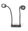 Dual Head LED Microscope Lamp Adjustable Brightness High Luminosity 60000LM for Soldering Industrial Microscopy Camera Lighting Energy Efficient Non-Flickering Light