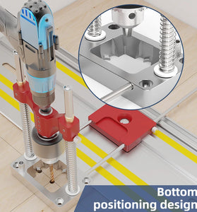 ENJOYWOOD Precision Track Saw Rail Drill Guide Drilling Jig Hole Punch Locator  for for Straight Holes Suitable for Makita Festool DeWalt Rail