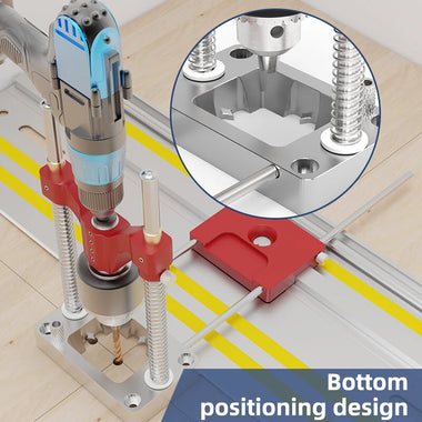 ENJOYWOOD Precision Track Saw Rail Drill Guide Drilling Jig Hole Punch Locator  for for Straight Holes Suitable for Makita Festool DeWalt Rail