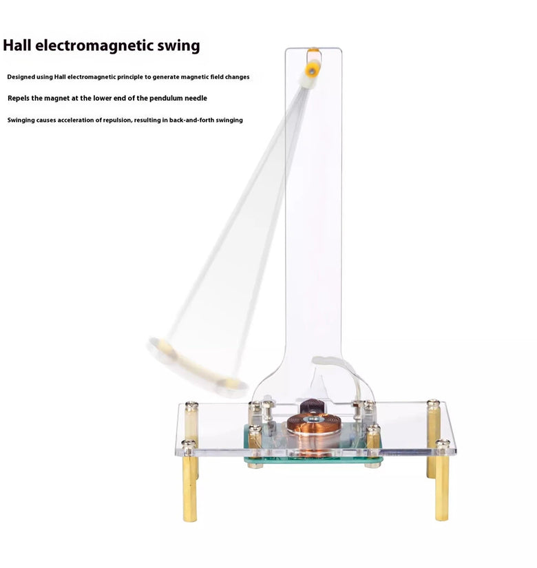 Electromagnetic Swing DIY Kit TJ-56-678 Hall Effect Sensor DC 5V Educational Science Experiment Electromagnetism Assembly Model Perfect for STEM Projects