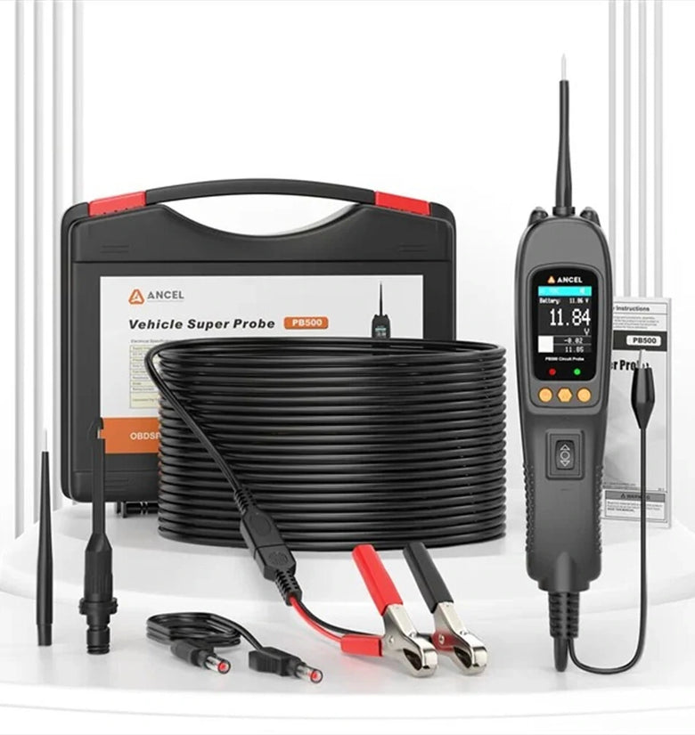 ANCEL PB500 Circuit Tester Automotive Diagnostic Tool with Multi Functional 7 Test Modes Dual Display High Precision and Overload Protection for DC/AC Voltage Frequency Duty Cycle