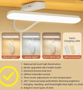 Portable Desk Lamp Reading Light 360 Degree Adjustable Dimming Eye Caring Bedroom Bedside Lamps LED Desk Lamp for Home Office