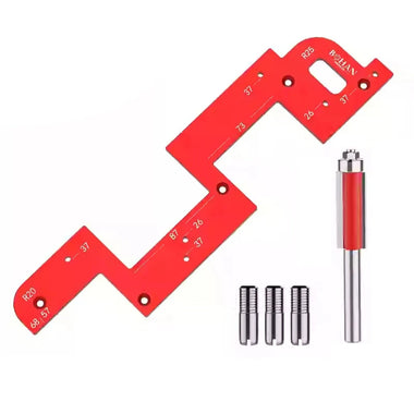 Invisible Embedded Handle Slotting Template Aluminum Alloy Precise Slot Positioning Wardrobe Kitchen Cabinet Door Positioning Tool High-Quality Design Easy to Use