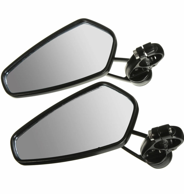 2Pcs 7/8 Inch 22mm Motorcycle Handle Bar End Rearview Side Mirrors Aluminum Universal