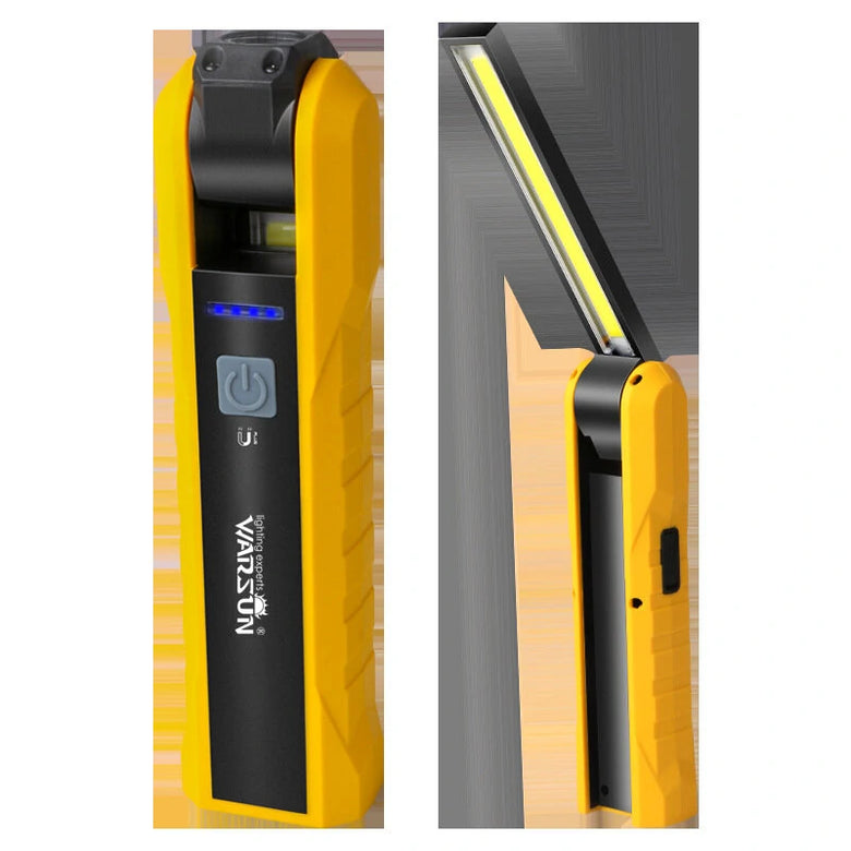 Multifunction Portable COB Working Light Magnetic Flashlight LED Work Lamp with Magnet Rotatable Rotatable Hook Torch Light
