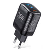 [GaN Tech] USLION BK310 35W 2-Port USB PD Charger USB-A+USB-C PD3.0 QC3.0 SCP FCP AFC Fast Charging Wall Charger Adapter EU Plug for iPhone 15 14 13 for Huawei Mate60 Pro for Xiaomi 14pro for Samsung Galaxy Z Flip4