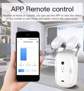Tuya WiFi T U I Rail Track Roman Rod Smart Curtain Motor Electric Automatic Curtain Robot APP Voice Control with Alexa Google Home Plug and Play
