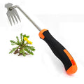 Garden Weeding Tools Manganese Steel Hand Weeder with Rubber Handle 4 Teeth Dual Purpose Manual Weeding Tool Easy Operation Multifunctional Farm Garden Tool Ideal for Planting Excavation Cutting