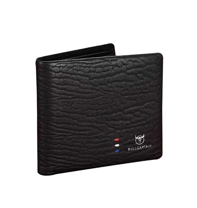 BULLCAPTAIN Men's Cow Leather Wallet Large Capacity Multi-Card Slot RFID Card Holder Billfold Money Clip Gift for Boyfriend Father Husband Gift